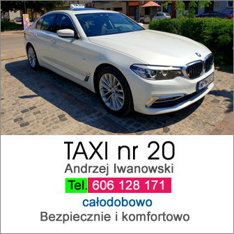 Taxi Nr 20 Andrzej Iwanowski Tel. 606 128 171