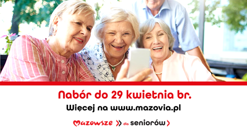 Kolejny program samorządu Mazowsza. Tym razem dla seniorów!  Kliknięcie w obrazek spowoduje wyświetlenie jego powiększenia